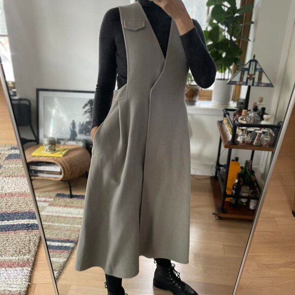 Grey wool coat dress set - Picture 4 of 8